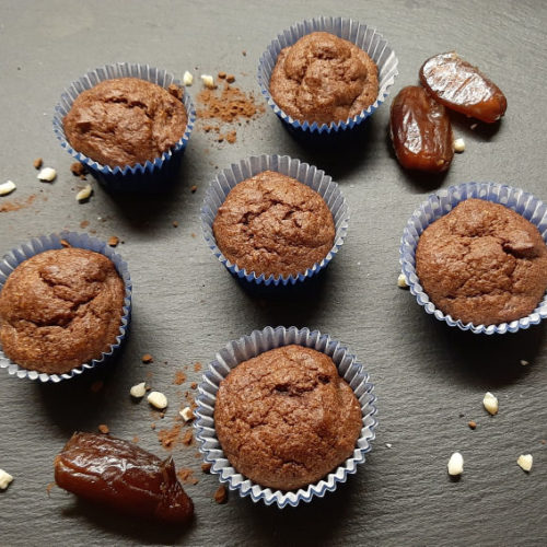 Saftige Schokoladen Muffins (zuckerfrei)